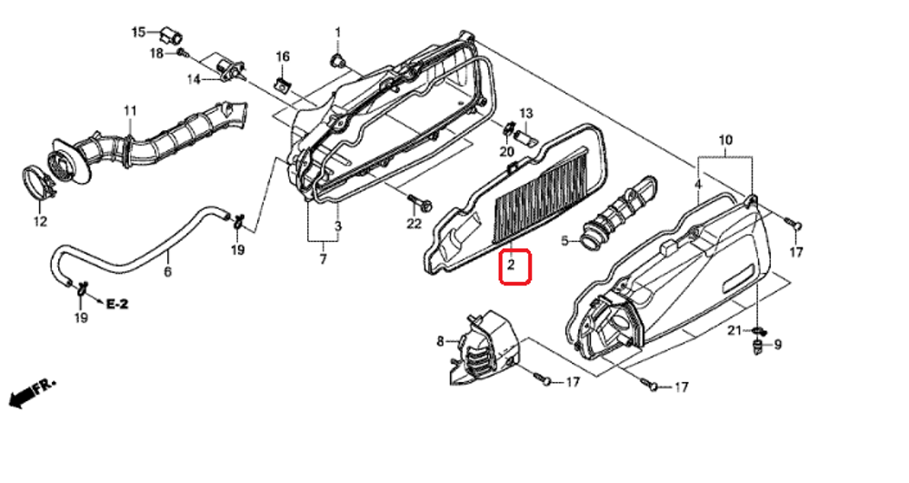 17210-K12-900. ELEMENT COMP., AIR CLEANER