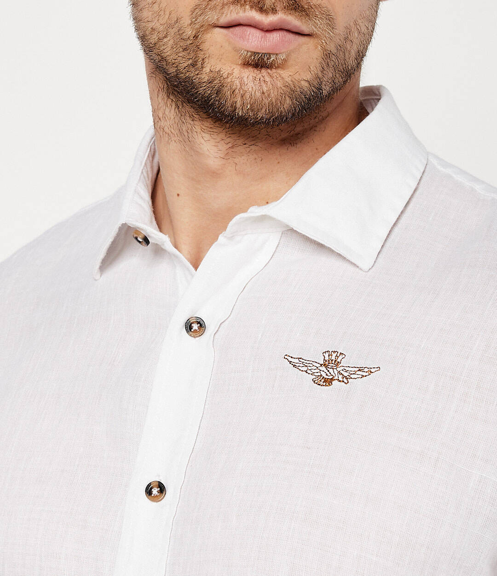 Льняная рубашка Aeronautica Militare - белый(CA1239CT3089)