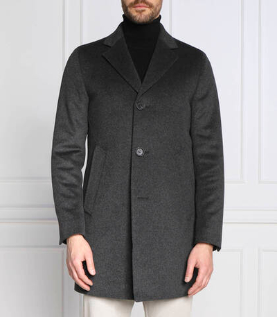 Хлопковое пальто storvik Oscar Jacobson - графитовый(71269049)