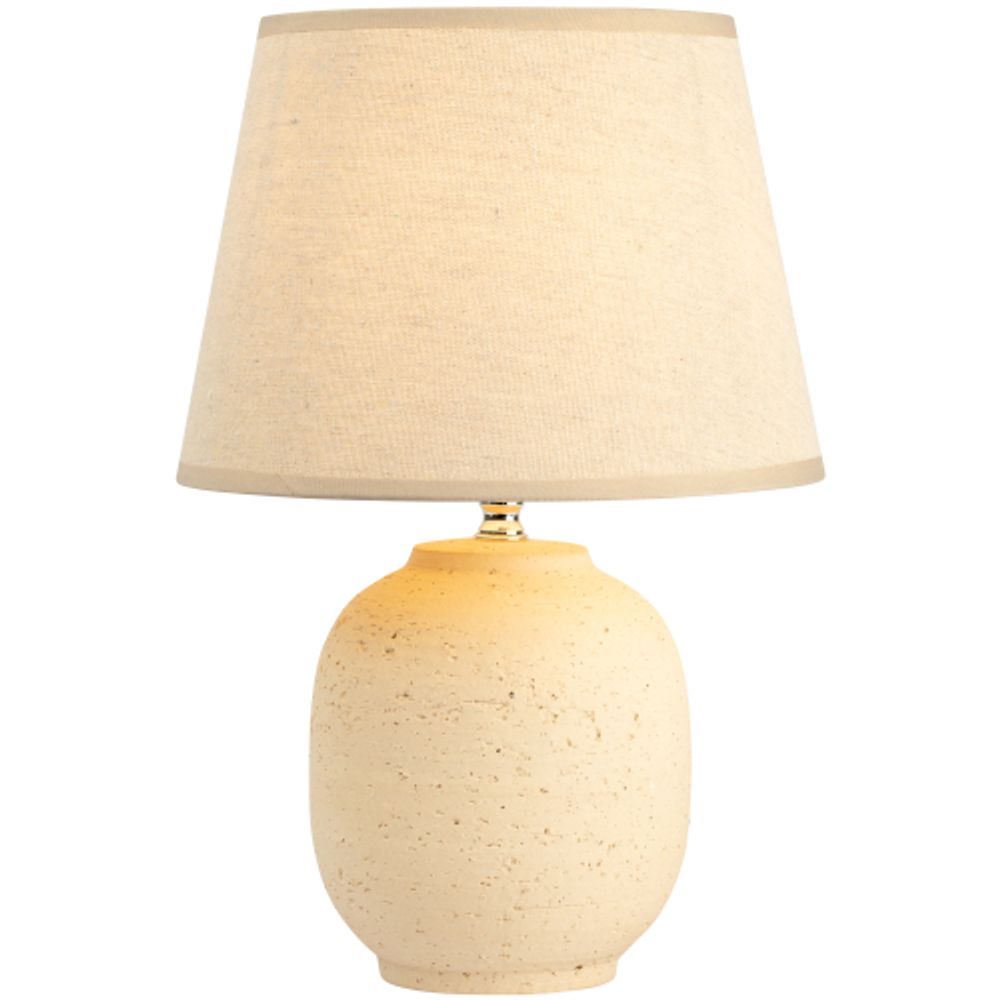 Настольная лампа Rivoli Naomi 7551-501 1 х Е14 40 Вт керамика бежевая с абажуром | Rivoli