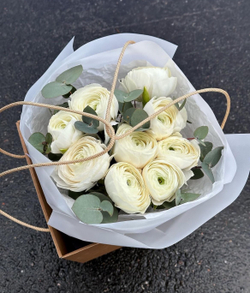 9 Ранункулюсов в стильной упаковке