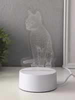 Светильник "Кошка" LED RGB от сети RISALUX 9,5х8,2х17 см