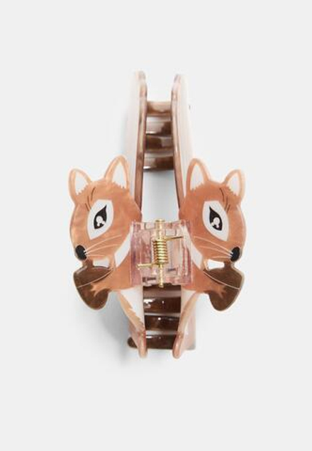 STRADIVARIUS Заколка для волос «Белка», коричневый