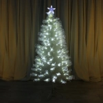 Ёлка светодиодная «Жемчужная» 150 см, ПВХ белый, цвет свечения-Белый/Теплый белый (220 веток) (T2118-180)