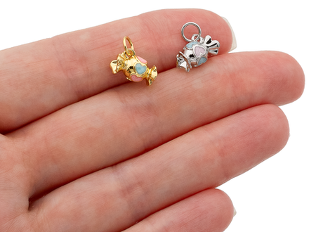 Подвеска "Конфетка" 10,5мм, с эмалью