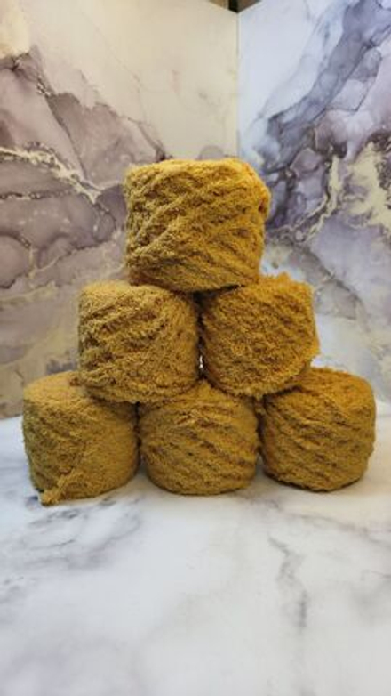 Софти пряжа Махровая 100%полиэстер 6х55г/60м Горчичный