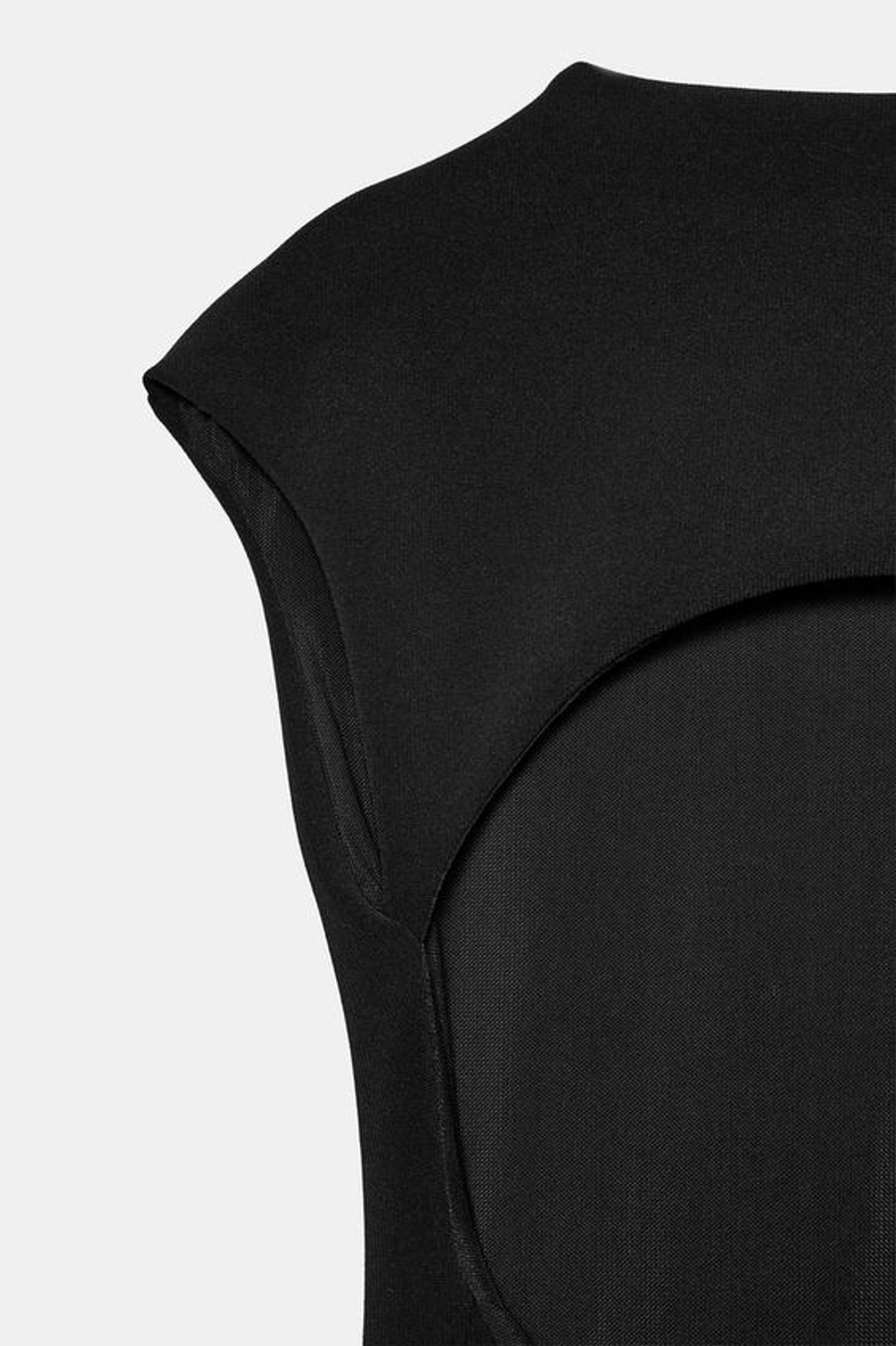 ZARA ПЛАТЬЕ МИДИ ИЗ ЭЛАСТИЧНОЙ ТКАНИ, ЧЕРНЫЙ