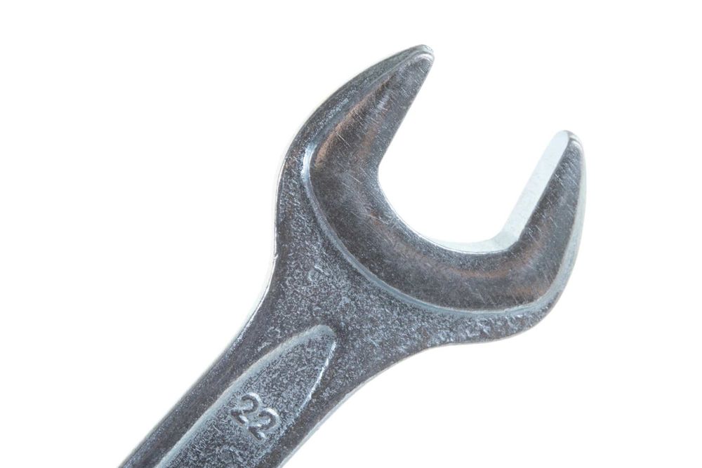 БИБЕР 90611 Ключ гаечный рожковый, кованый, оцинкованный 19х22мм (6/180)