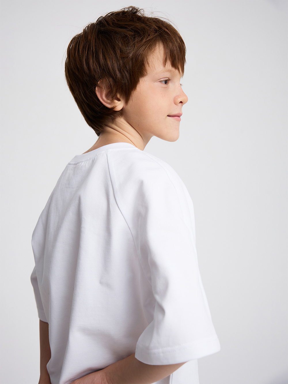 Футболка оверсайз реглан Mjölk White, из плотного хлопка