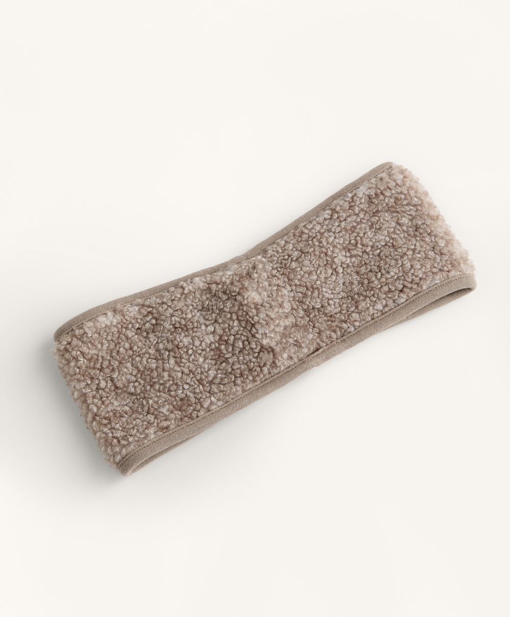 Oysho Флисовая повязка на голову, бежевый меланж