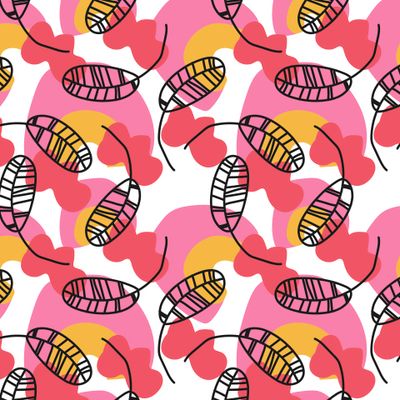 Бесшовный принт современный тропический