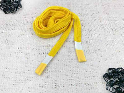 Шнур, ш. 1,3 см, L 120 см, жёлтый