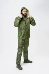 Костюм влагозащитный для активного отдыха Зеленый пиксель (куртка+брюки+чехол) СКЛОН