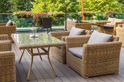 "Латте" плетеный стол из искусственного ротанга 160х90см, цвет соломенный