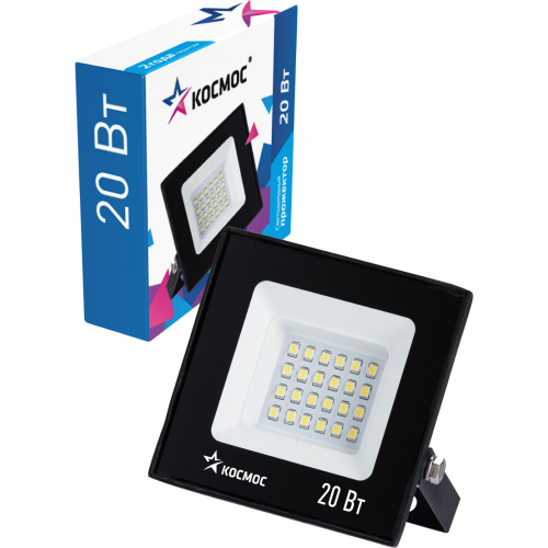 Прожектор светодиодный 20Вт Космос 1600лм 6500К IP65 с датчиком движ. фотосенс. K_PR5_LED_20S