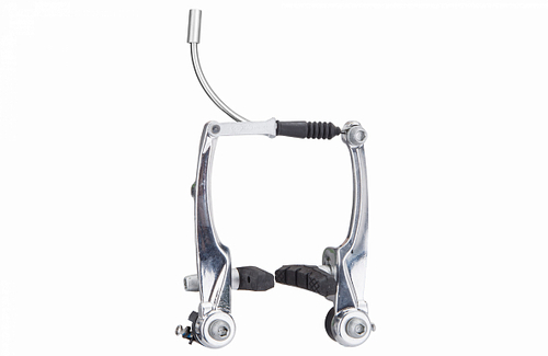 Тормоз ободной V-образный передний LB-910DK LOGAN алюминиевый серебристый