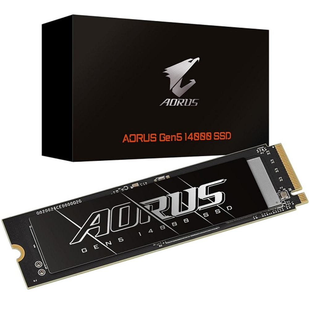 Жесткий диск SSD M.2 4Tb Gigabyte AORUS NVMe Gen5, 14100/12600MBs, 550000 IOPS, 3D TLC, 2280, PCI-E 5.0 x4 (AG514K4TB)