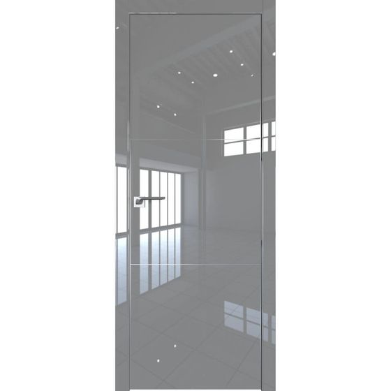 Profil Doors 13LE грей люкс с алюминиевым молдингом профиль серебро