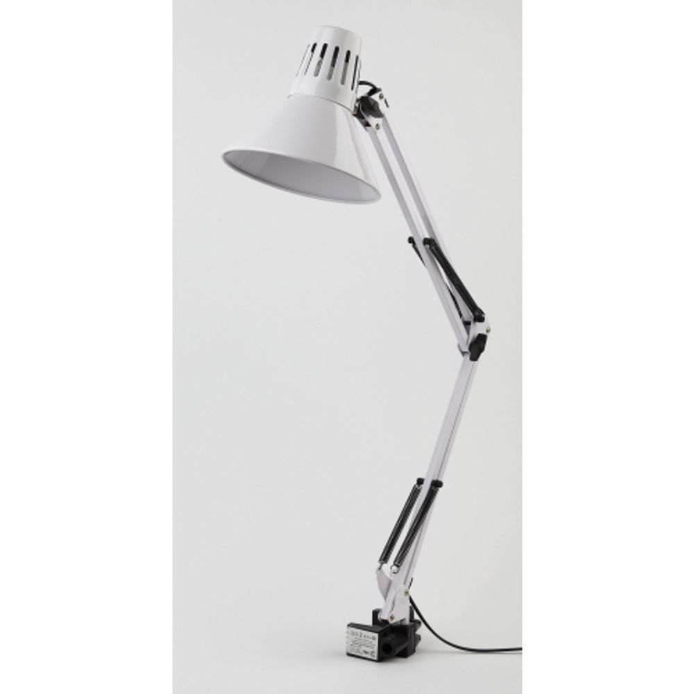 Настольный светильник ЭРА N-121-E27-40W-W на струбцине белый