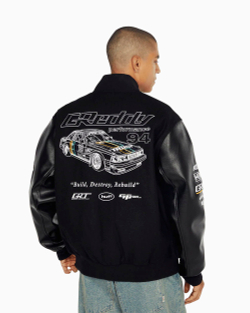 Куртка-бомбер HUF X Greddy Varsity Jac