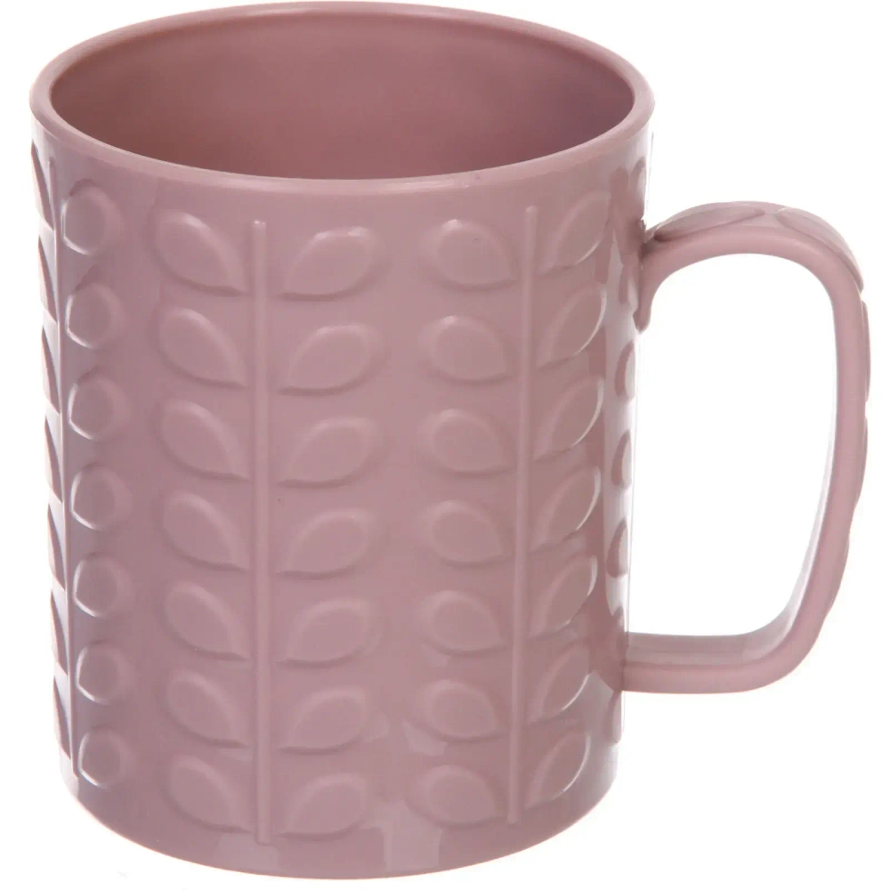 Кружка пластиковая 350мл «SEGRETO» 9*11см матовая пыльная роза