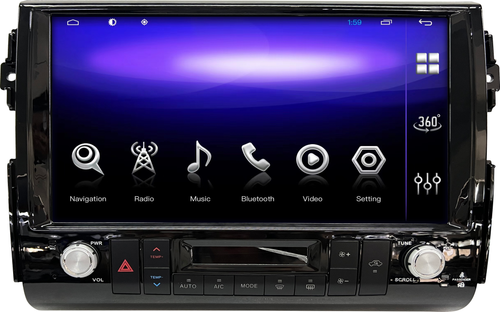 Магнитола для + климат для Toyota FJ Cruiser 2005-2022 - Kuberg ZH-T1316-чёрная, монитор 13.3" на Android 12, Быстрая, CarPlay, SIM-слот