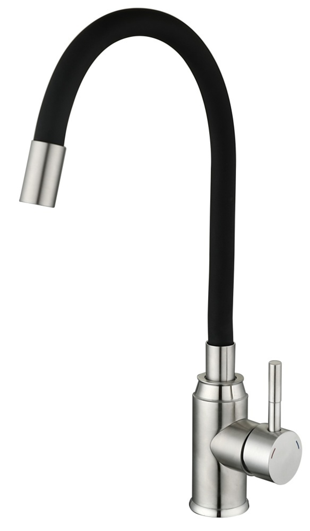 15043-C См-ль од. для кухни НЕРЖ с гиб. изливом (САТ.+ЧЕР.) ViEiR (10/1шт)