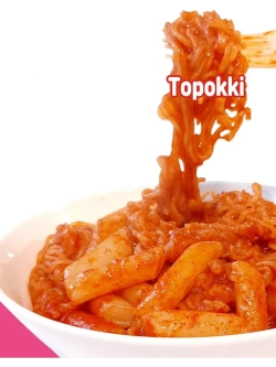 Рапокки Pink Rocket токпокки с лапшой с оригинальным вкусом 155 г