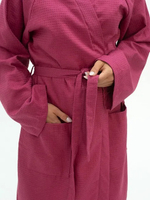 SPA Халат без капюшона, 15130 розовый рубин, 104-176 см, 100% хлопок