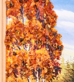 AMB-54/11 Картина «Красота природы» (с янтарной крошкой) дер.рамка 12х15