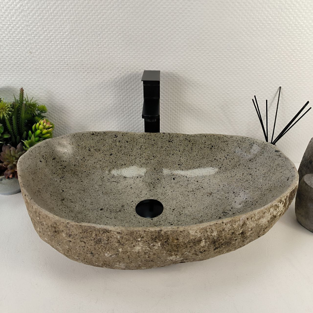 Раковина из речного камня RS-65521 61*39*15 0858