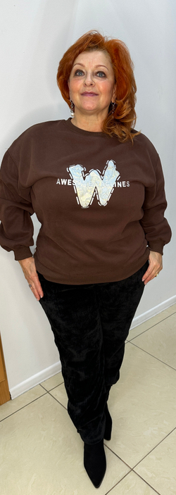 Свитшот-толстовка с W-принтом