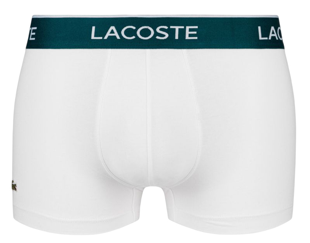 Мужские спортивные боксеры Lacoste Casual Cotton Stretch Boxer 3P - белый