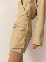 Платье-рубашка со складками