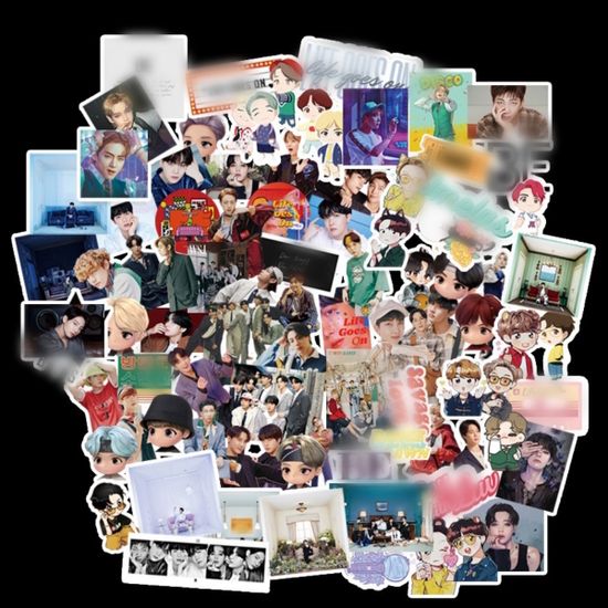 Наклейки для стикер бомбинга BTS (78 шт.)