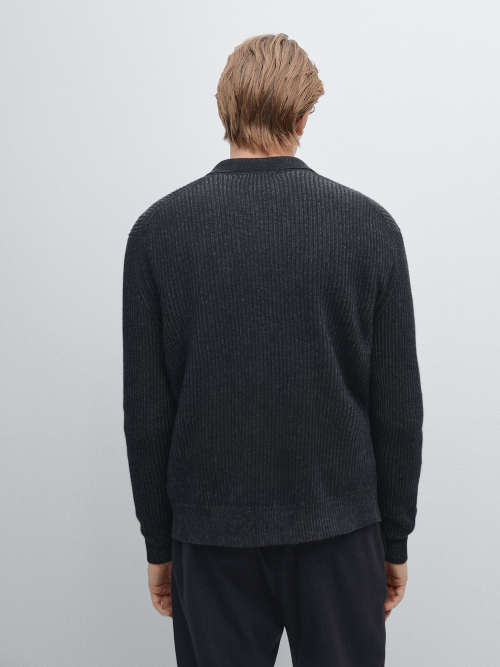 Massimo Dutti Вязаный кардиган, темно-синий