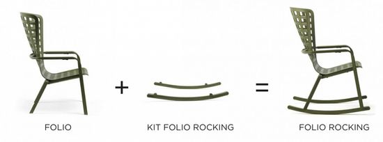 Комплект зеленых полозьев для кресла-качалки Kit Folio Rocking