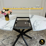 Стол круглый раздвижной "Лофт", итальянский мрамор