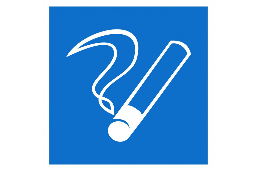 Наклейка-информационный знак REXANT Место курения, 200х200мм 56-0033
