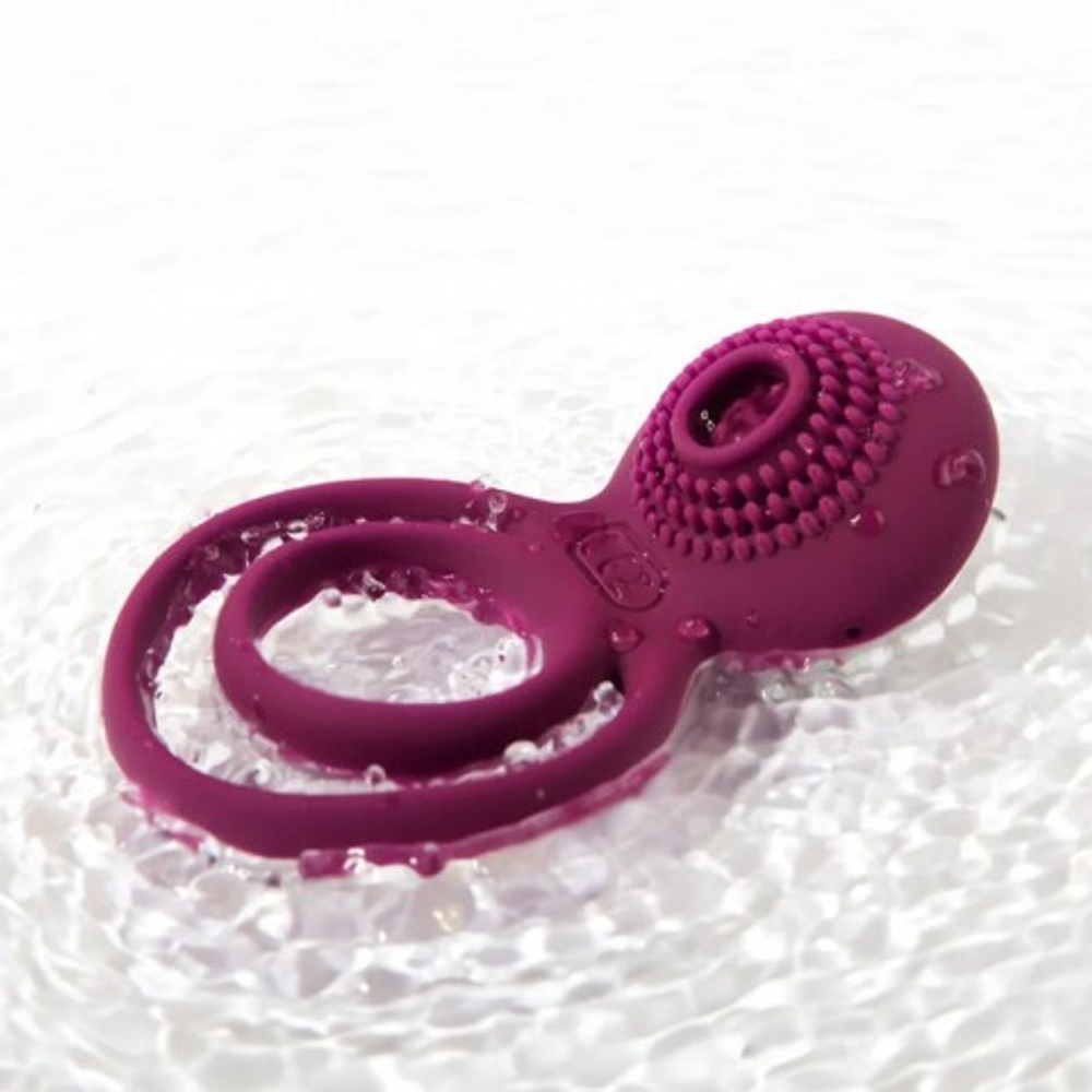 Двойное эрекционное виброкольцо Tammy фиолетовое от SVAKOM