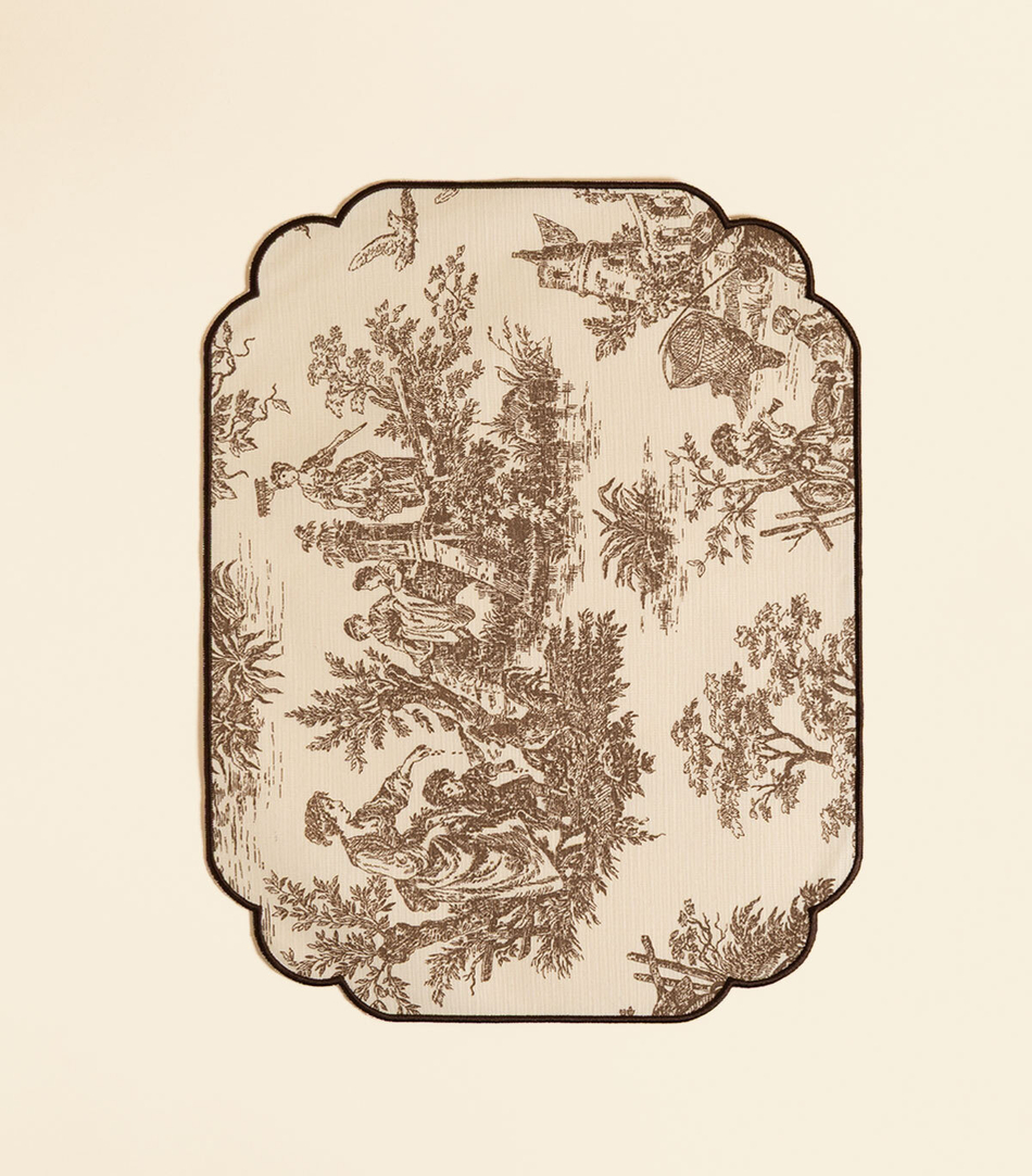 Ланчмат – С вышивкой, коричневый | Сельская жизнь