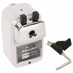 Точилка механическая BRAUBERG "METALLIC-X", для ч/гр и цветных карандашей (в том числе утолщенных), крепление, металлический корпус, 228481