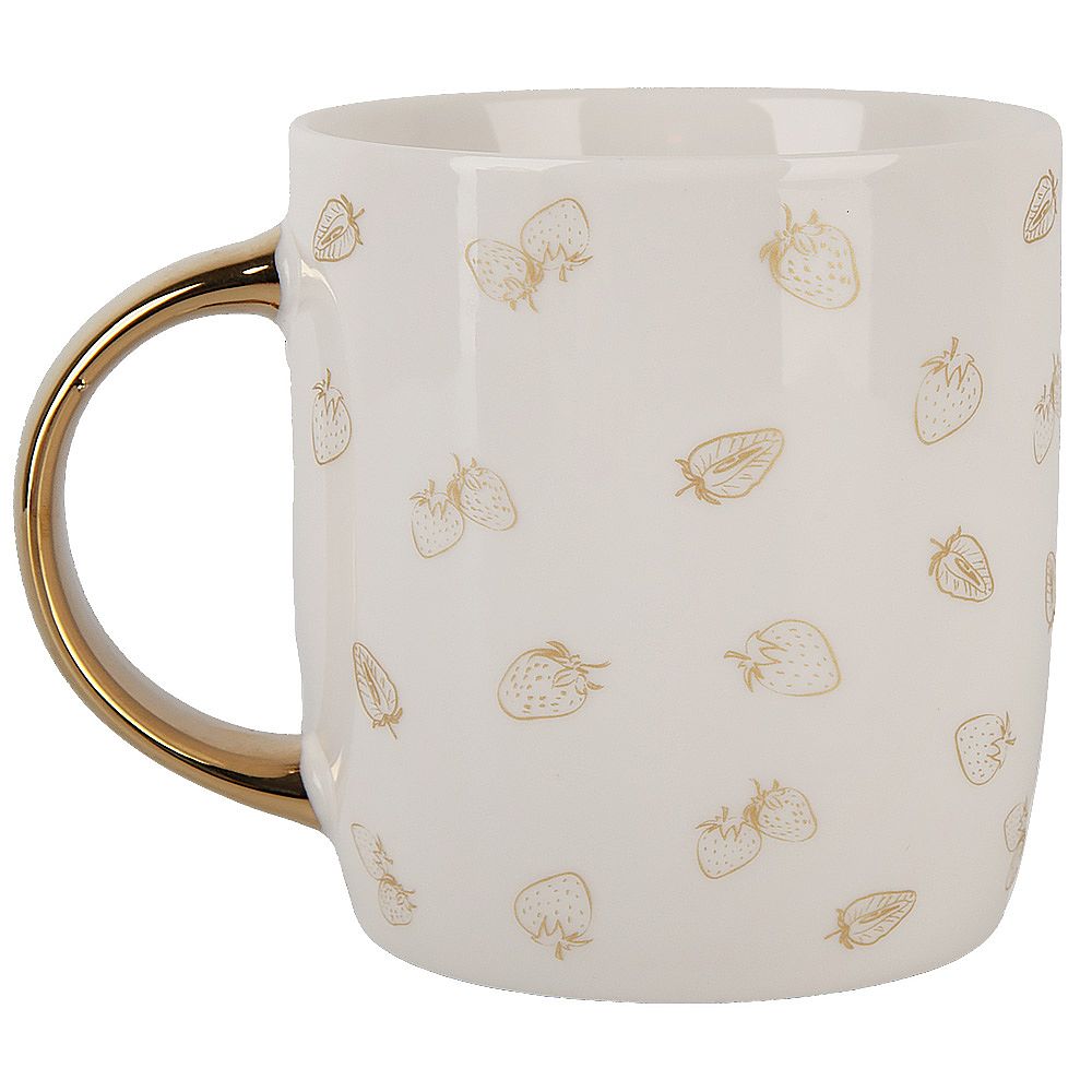 Кружка "Фруктовый сад.Клубника" v=350мл (фарфор) (подарочная упаковка)