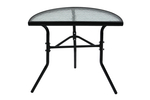 Стол пристенный  арт.SC-096 1 уп.(каркас черн.,столешница стекло) "Garden story"