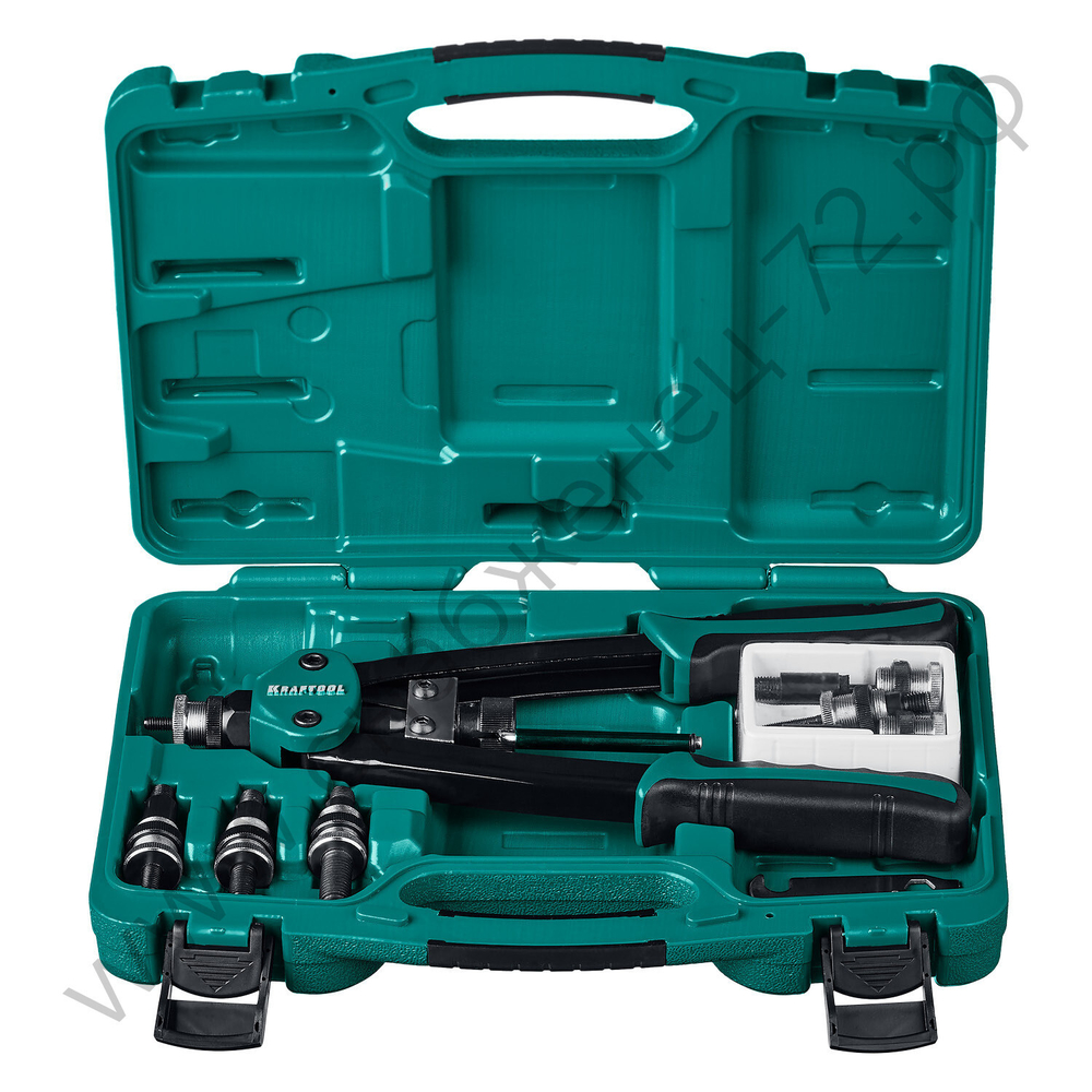 KRAFTOOL NUT-12 М3-М12, резьбовой двуручный заклепочник в кейсе (31183)