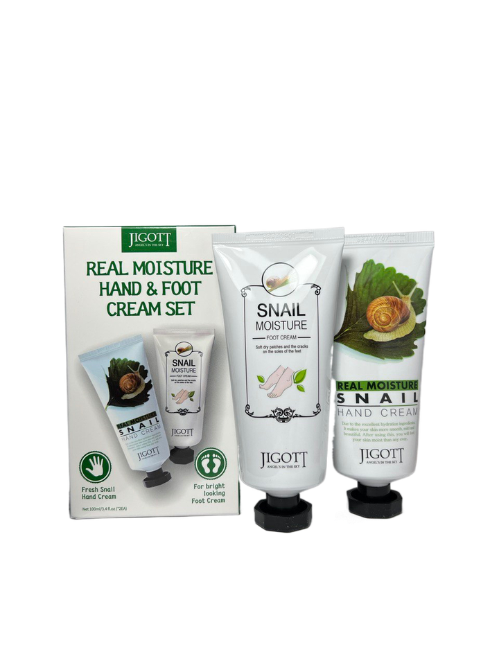 Набор кремов для рук и ног Jigott Real Moisture Hand & Foot Cream Set