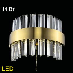 Citilux Рианна CL337313 LED Бра хрустальное с выключателем Бронза