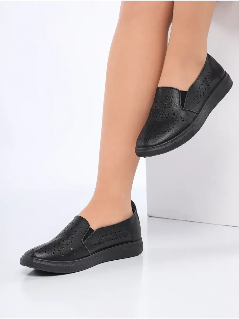 Мокасины летние с перфорацией