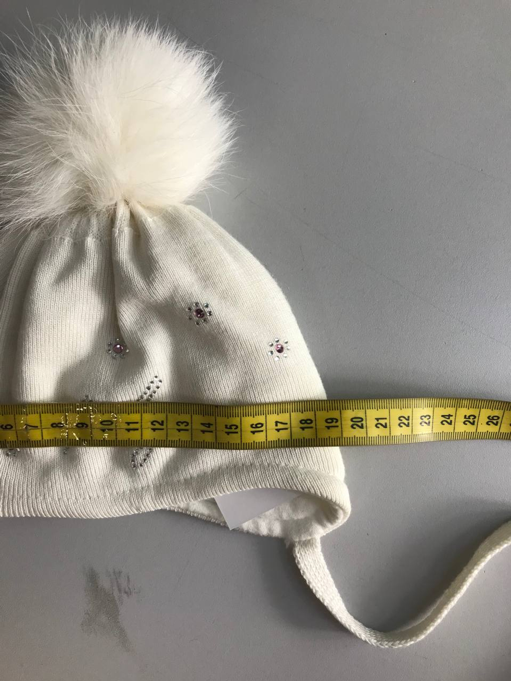 Шапка зимняя со стразами