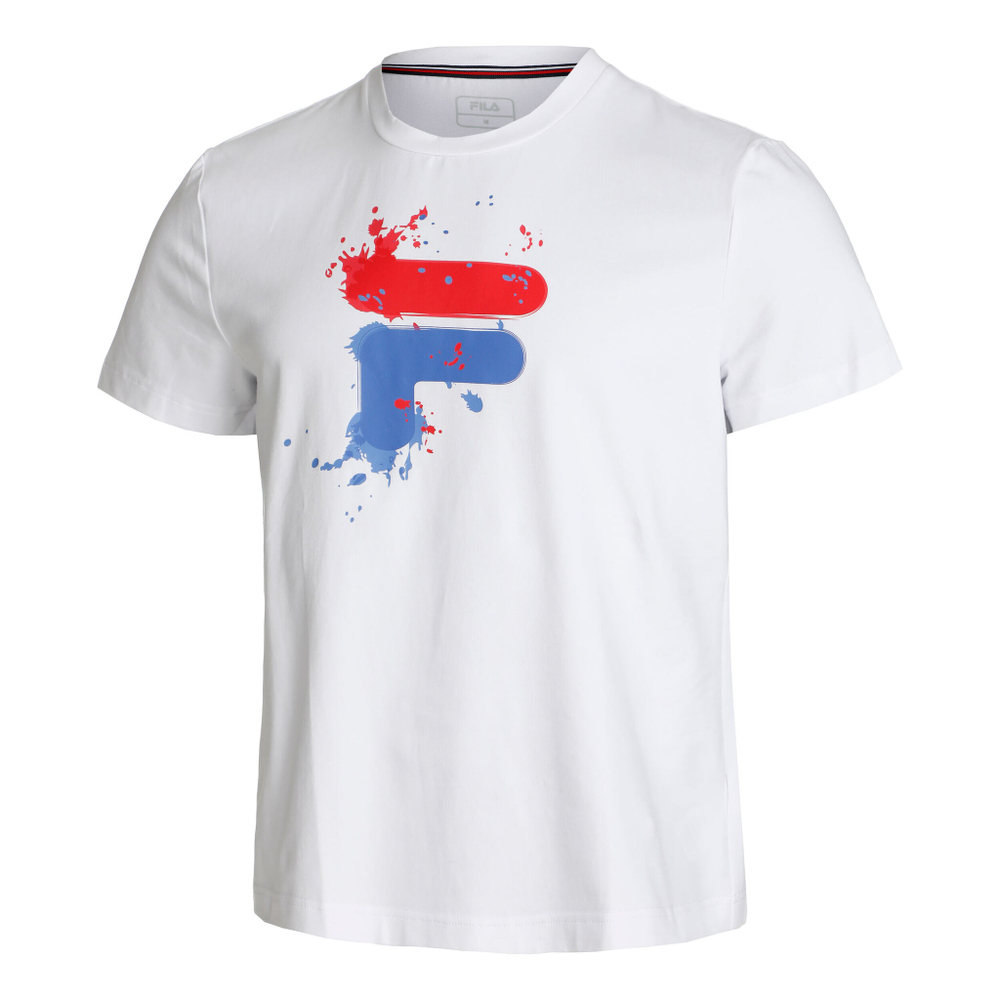 Мужское теннисное поло Fila Nevio T-Shirt Men - White, Multicoloured